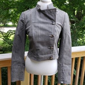 SALE⚡️NWOT Theory Maddox Crop Denim Jacket Sz L